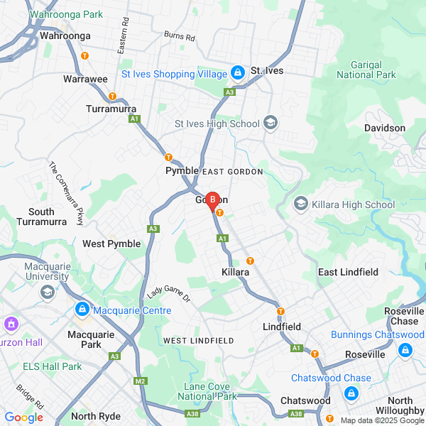 Wizcrete Concrete location map: 776 Pacific Hwy, Gordon, NSW